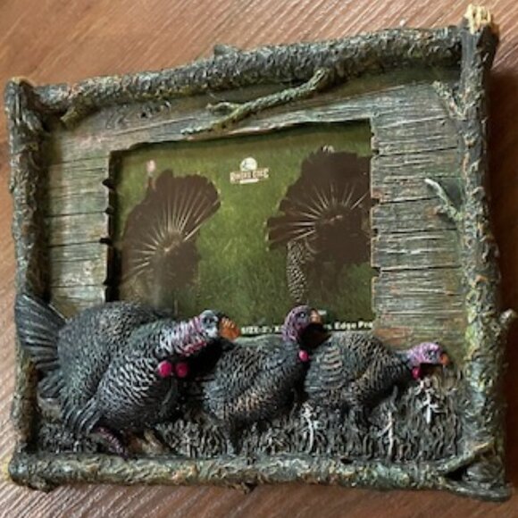 Unique 3D Turkey/Wood Picture Frame - NWOT - Picture 3 of 4